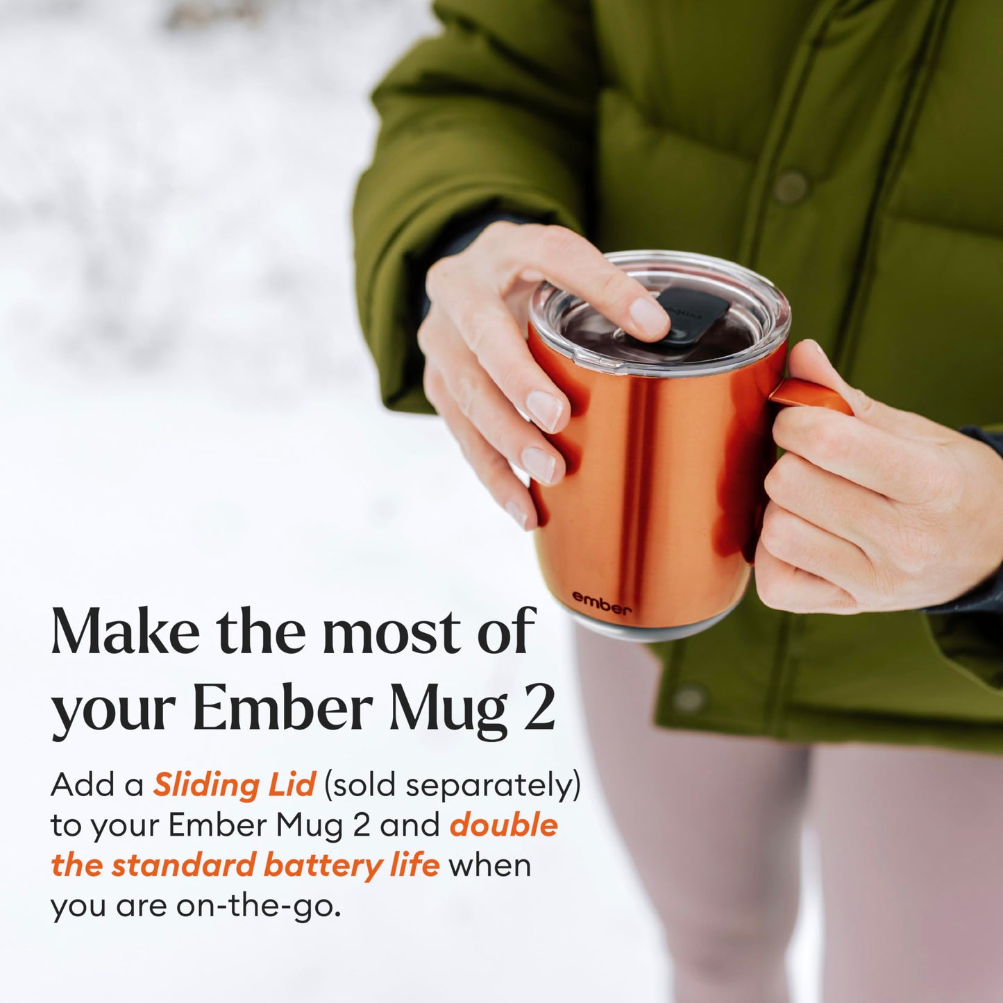 Ember Temperature Control Smart Mug 2, 10 Oz, App-Controlled Heated Coffee Mug with 80 Min Battery Life and Improved Design, Copper