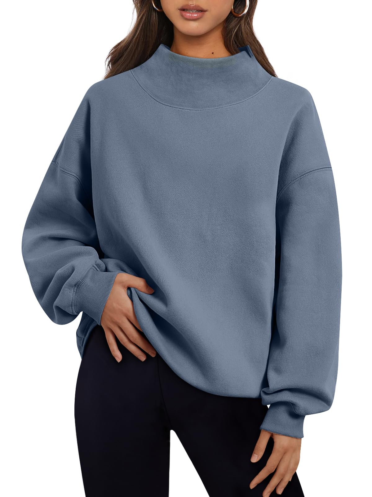 Trendy Queen Womens Oversized Sweatshirts Turtleneck Pullover Long Sleeve Hoodies Tops Fall Fashion Outfits 2025 Clothes