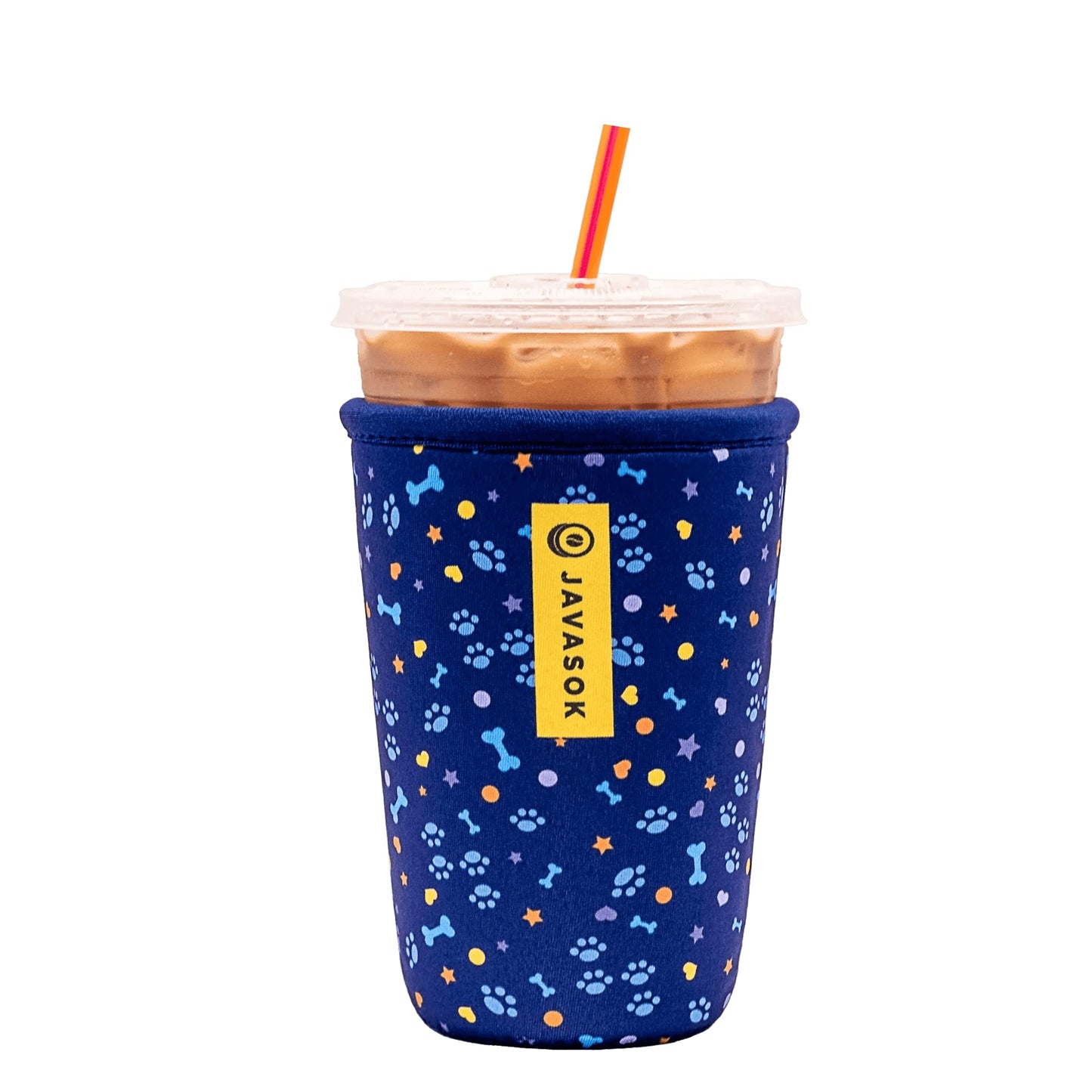 Sok It Java Sok Iced Coffee & Cold Soda Insulated Neoprene Cup Sleeve (English Garden Picnic, Medium: 22-28oz)