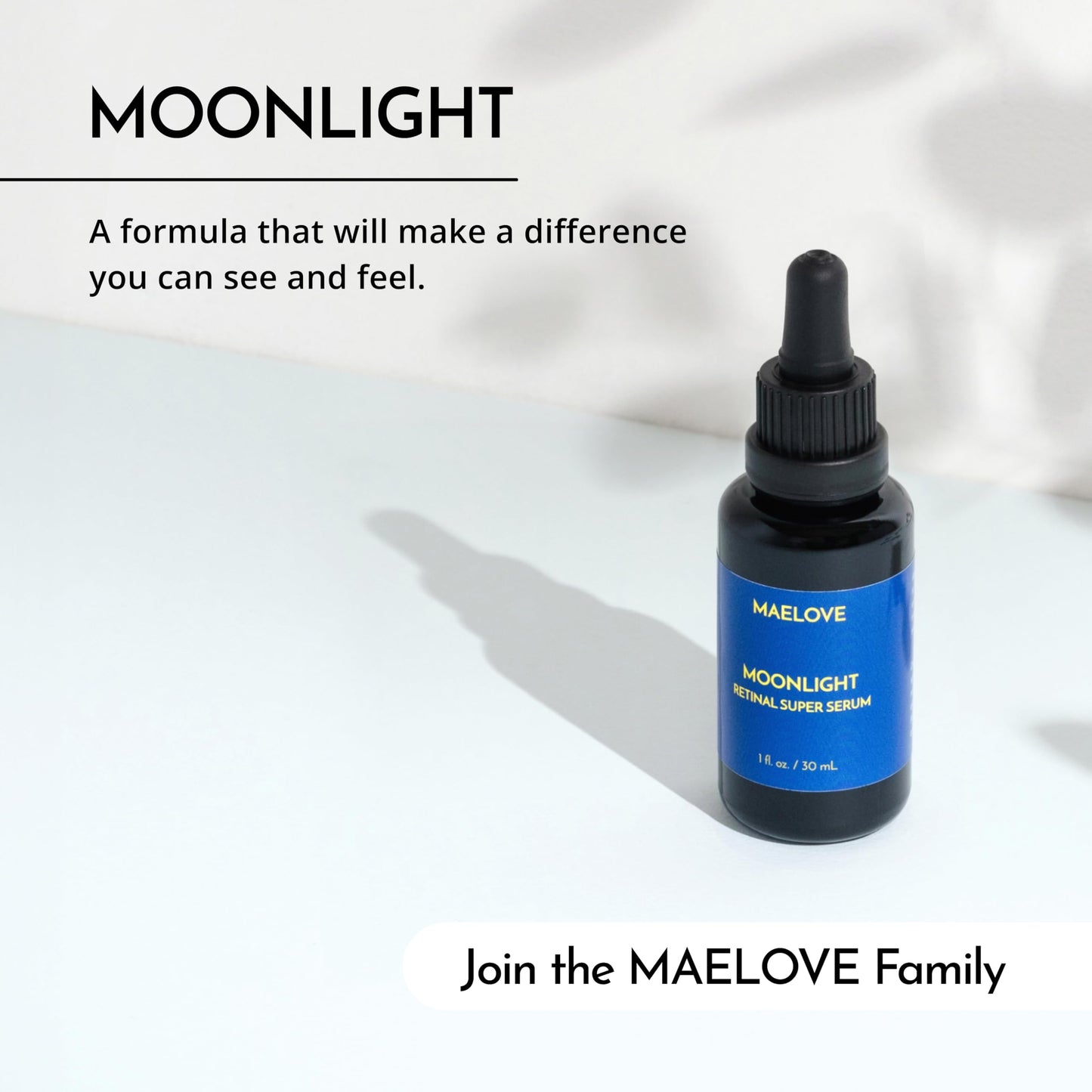 MAELOVE Moonlight Advanced Retinal Super Serum, 10x Stronger than Regular Retinol, for Softening Lines and Wrinkles, Reducing Dark Spots, Improving Skin Firmness, Vegan, Cruelty-Free, 1.0 fl oz