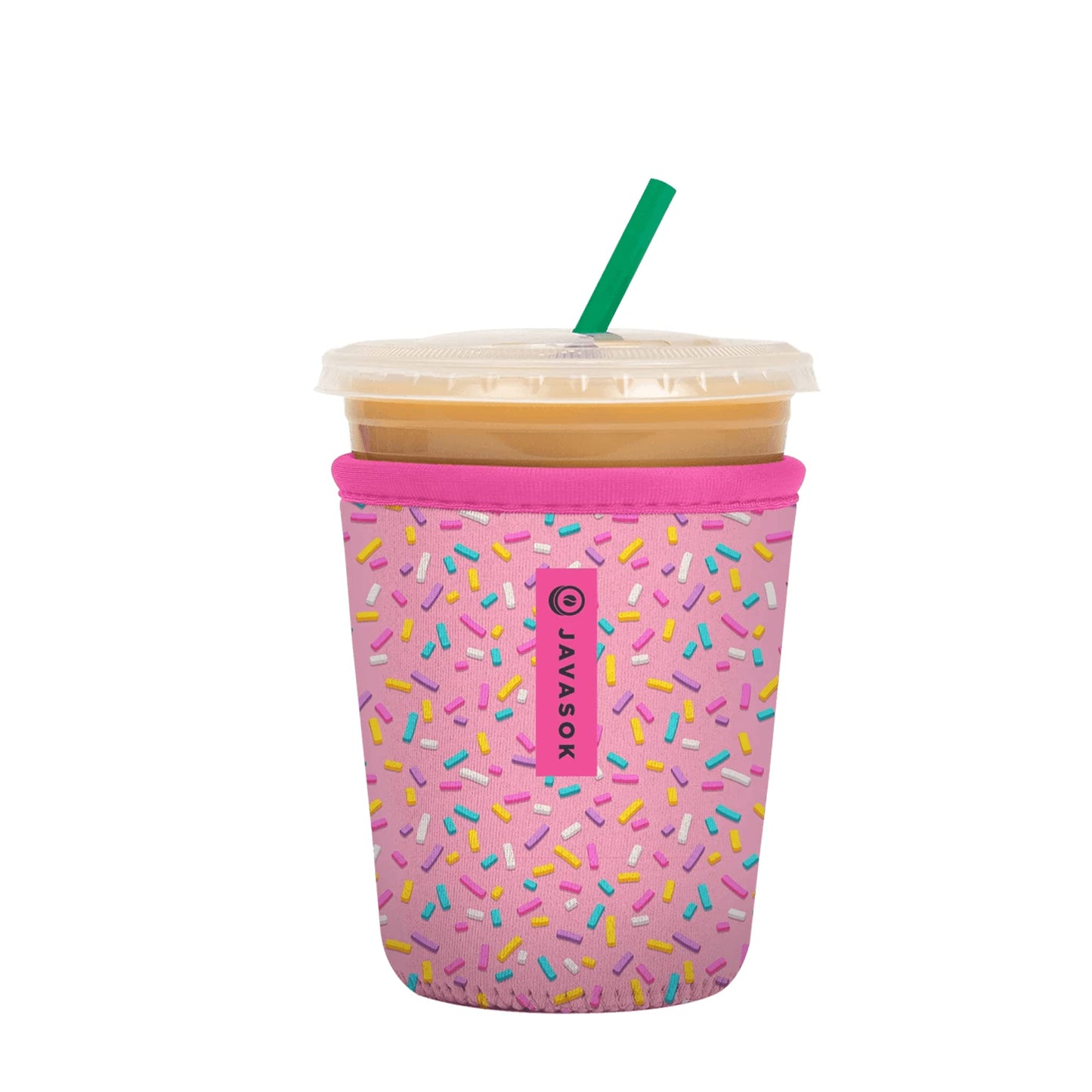 Sok It Java Sok Iced Coffee & Cold Soda Insulated Neoprene Cup Sleeve (English Garden Picnic, Medium: 22-28oz)