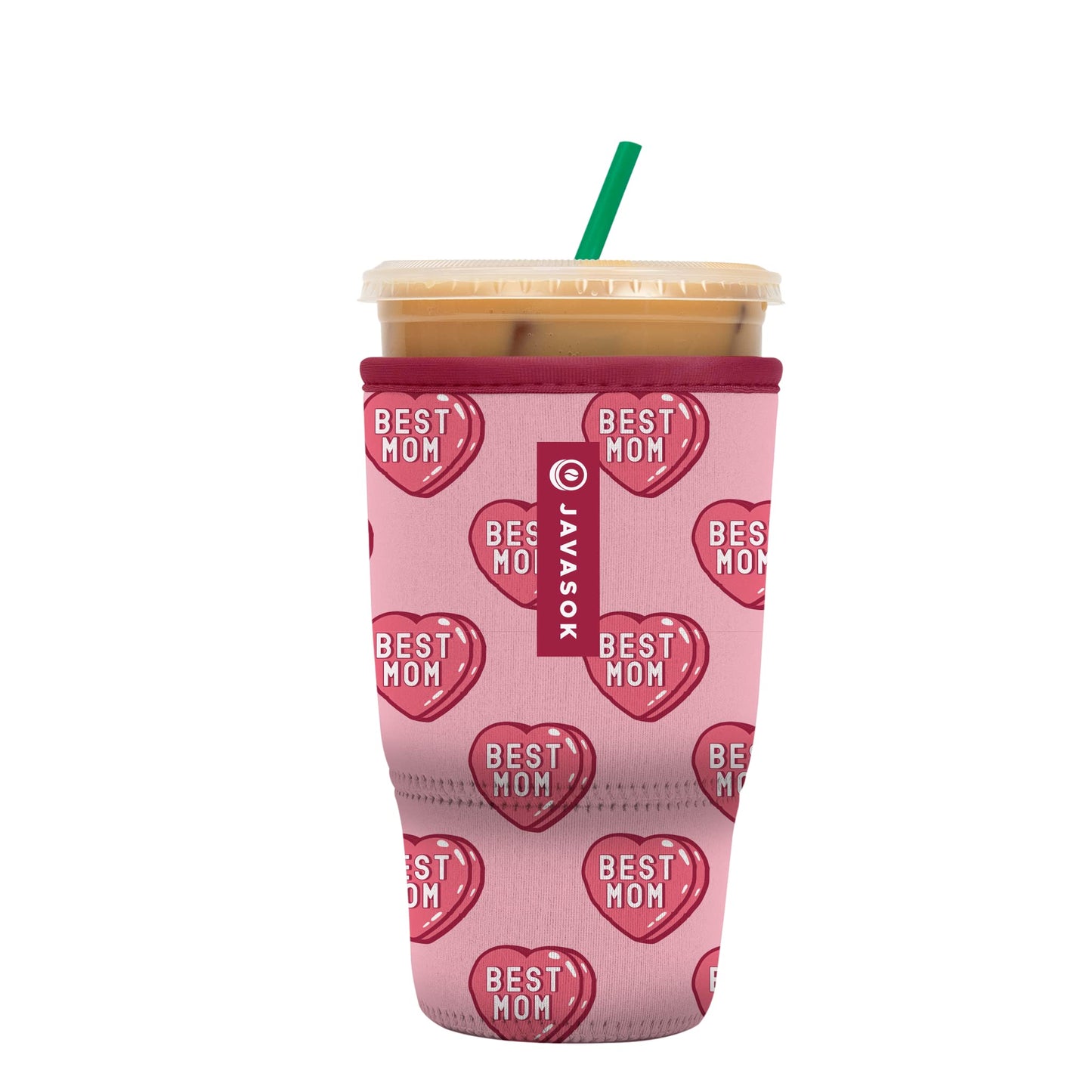 Sok It Java Sok Iced Coffee & Cold Soda Insulated Neoprene Cup Sleeve (English Garden Picnic, Medium: 22-28oz)