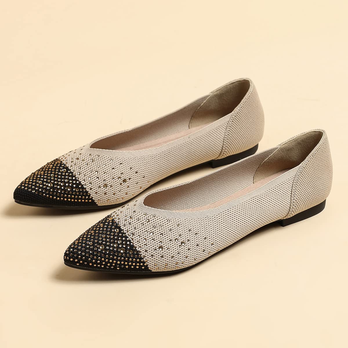 Semwiss Women's Ballet Flats Comfortable Casual Dressy Shoes,Work Flats Office Shoes Pointed Toe Leopard Flats.