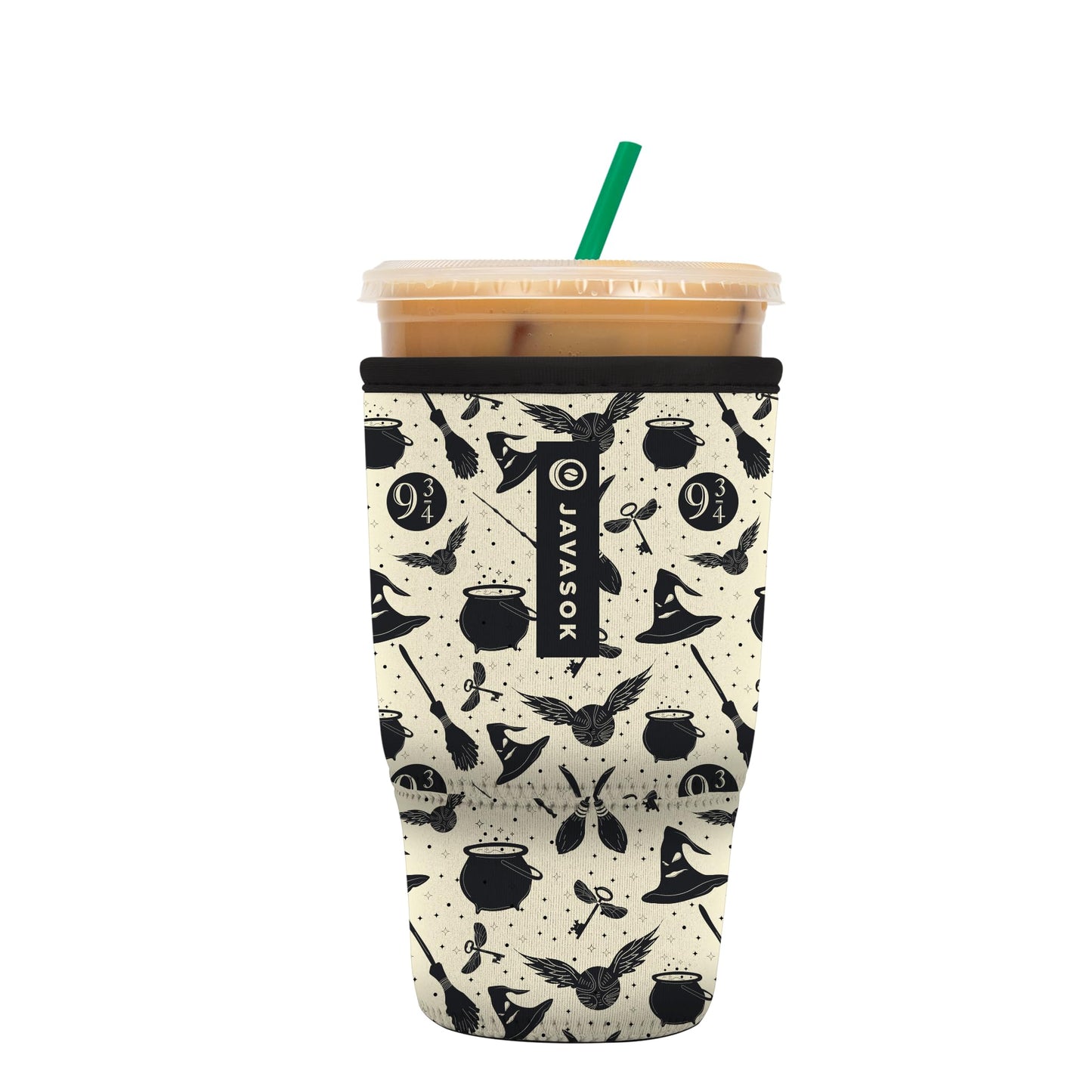 Sok It Java Sok Iced Coffee & Cold Soda Insulated Neoprene Cup Sleeve (English Garden Picnic, Medium: 22-28oz)