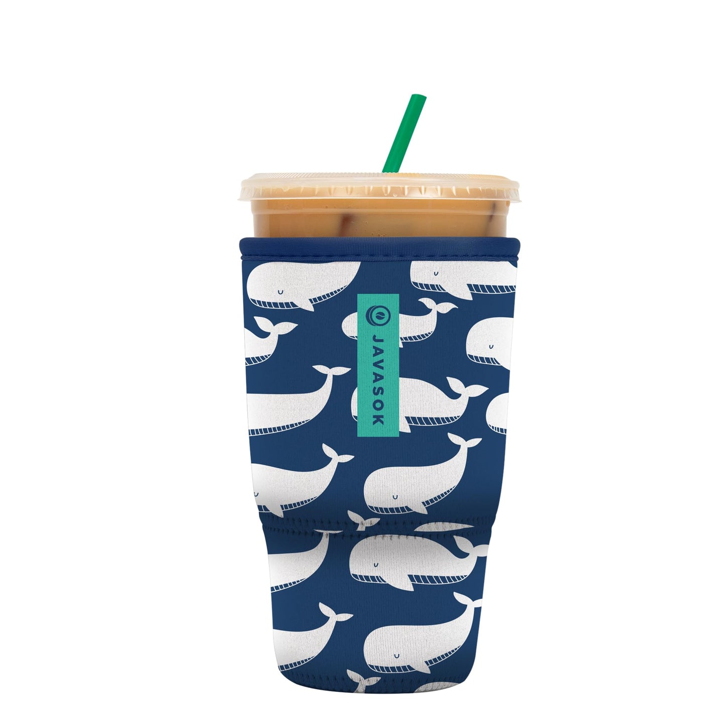 Sok It Java Sok Iced Coffee & Cold Soda Insulated Neoprene Cup Sleeve (English Garden Picnic, Medium: 22-28oz)