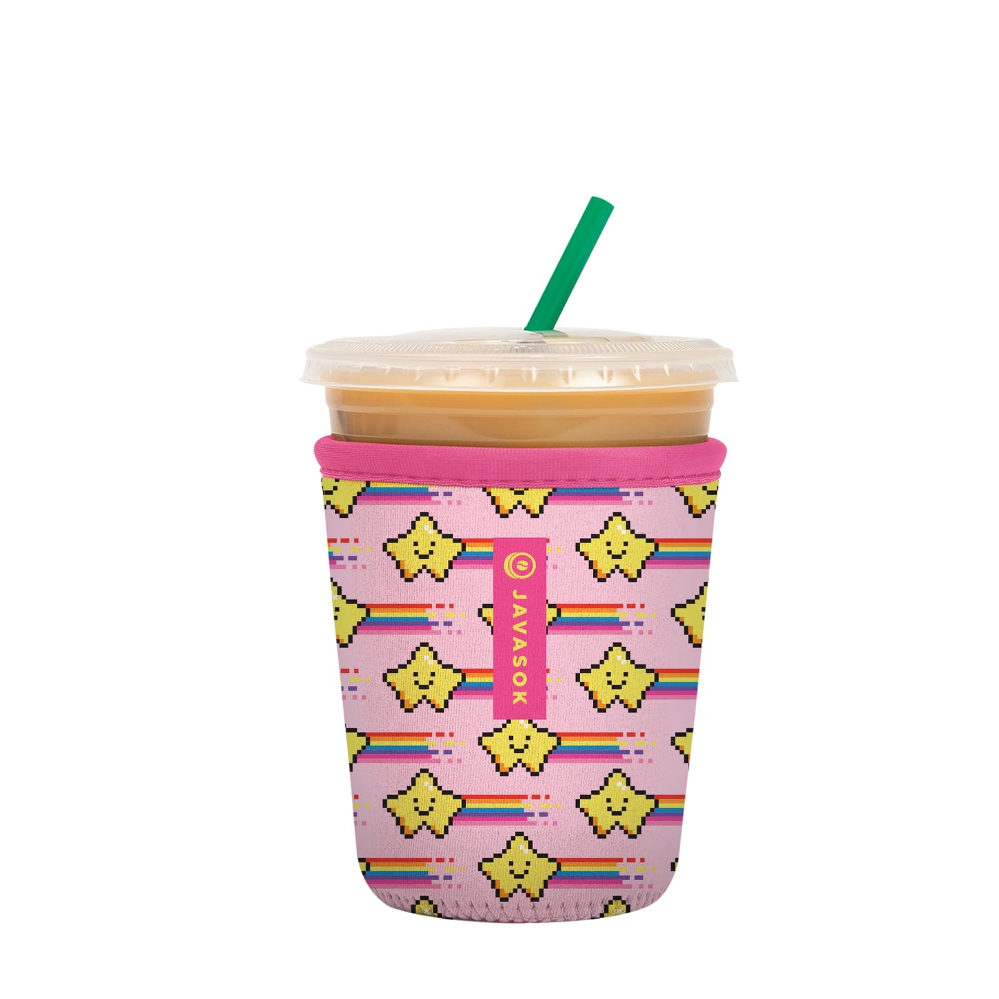 Sok It Java Sok Iced Coffee & Cold Soda Insulated Neoprene Cup Sleeve (English Garden Picnic, Medium: 22-28oz)