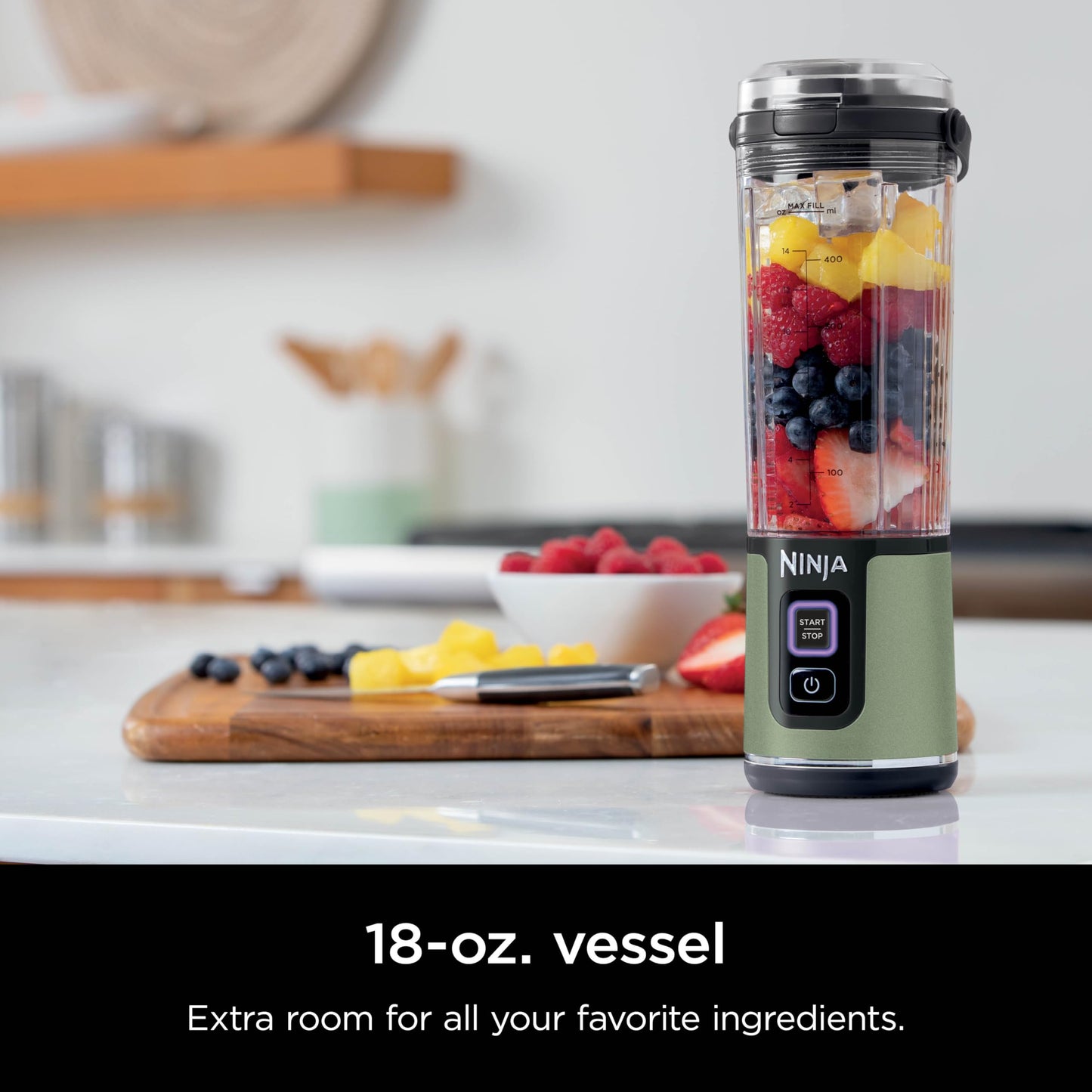 Ninja Blast Portable Blender, Cordless, 18oz. Vessel, Personal Blender For-Shakes and Smoothies, BPA Free, Leakproof-Lid and Sip Spout, USB-C Rechargeable, Dishwasher Safe Parts, Denim Blue, BC151ND