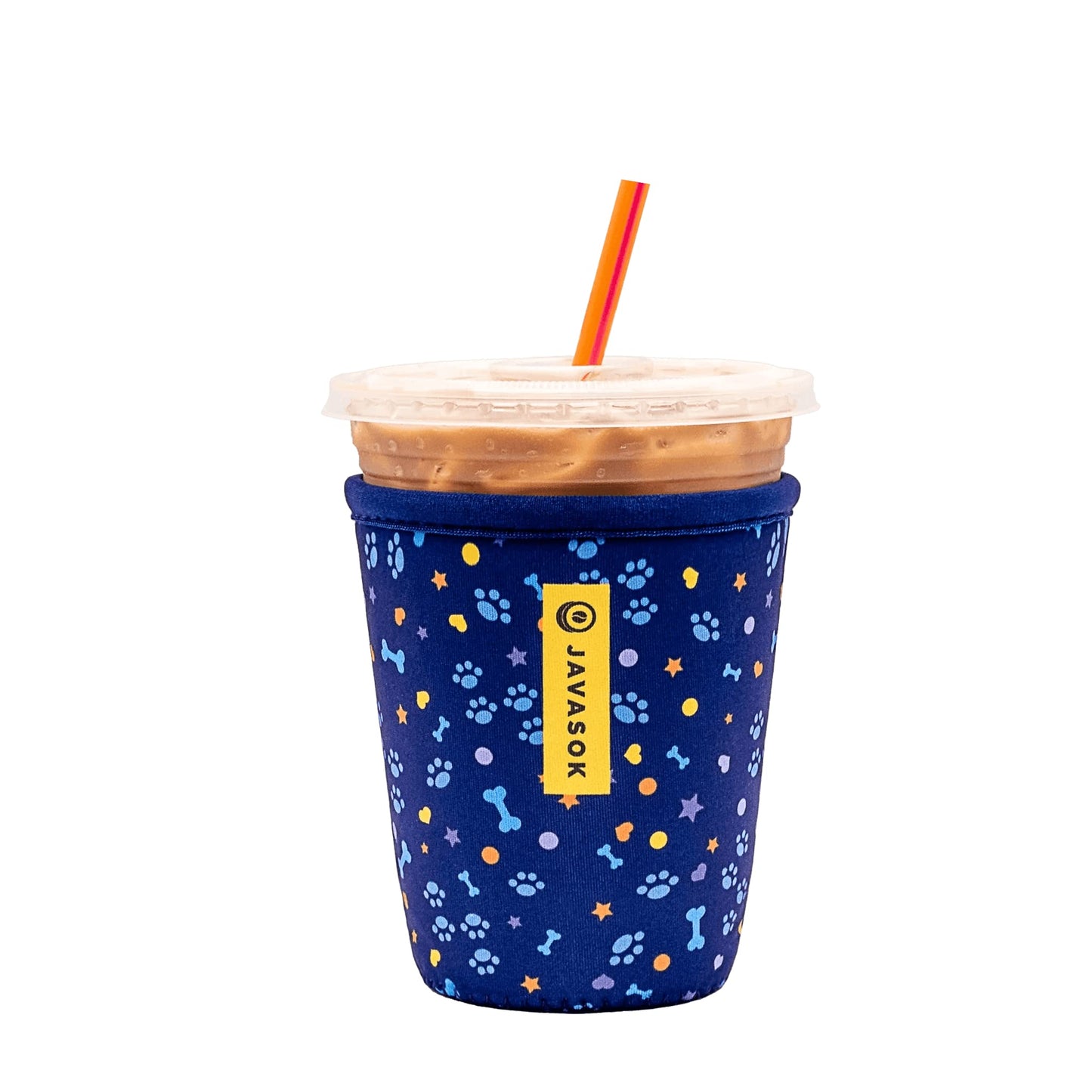 Sok It Java Sok Iced Coffee & Cold Soda Insulated Neoprene Cup Sleeve (English Garden Picnic, Medium: 22-28oz)