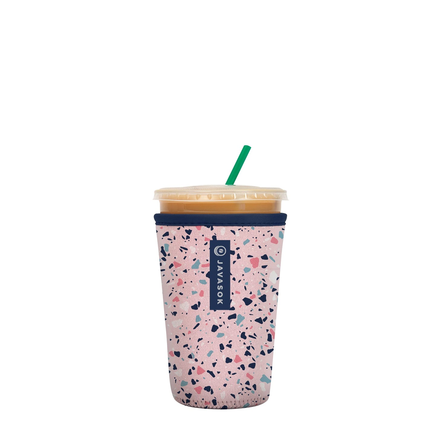 Sok It Java Sok Iced Coffee & Cold Soda Insulated Neoprene Cup Sleeve (English Garden Picnic, Medium: 22-28oz)