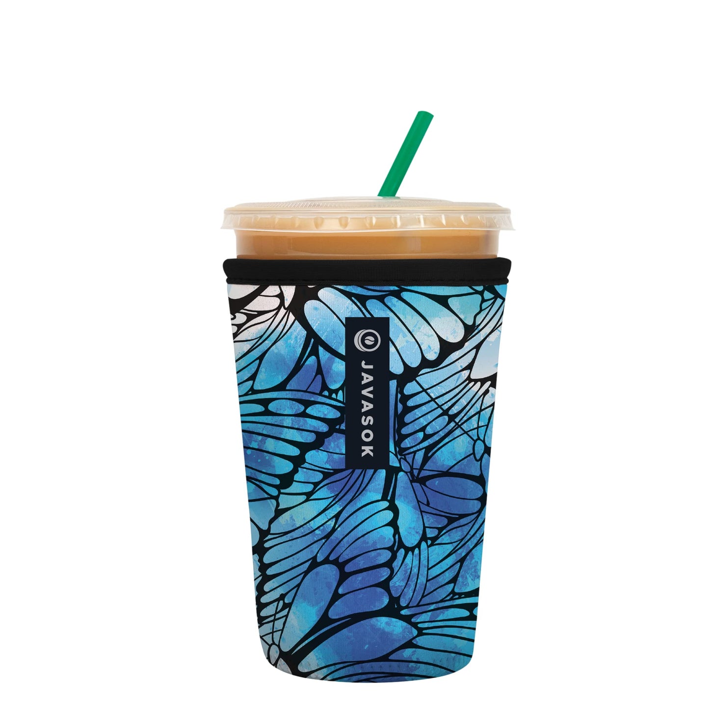 Sok It Java Sok Iced Coffee & Cold Soda Insulated Neoprene Cup Sleeve (English Garden Picnic, Medium: 22-28oz)