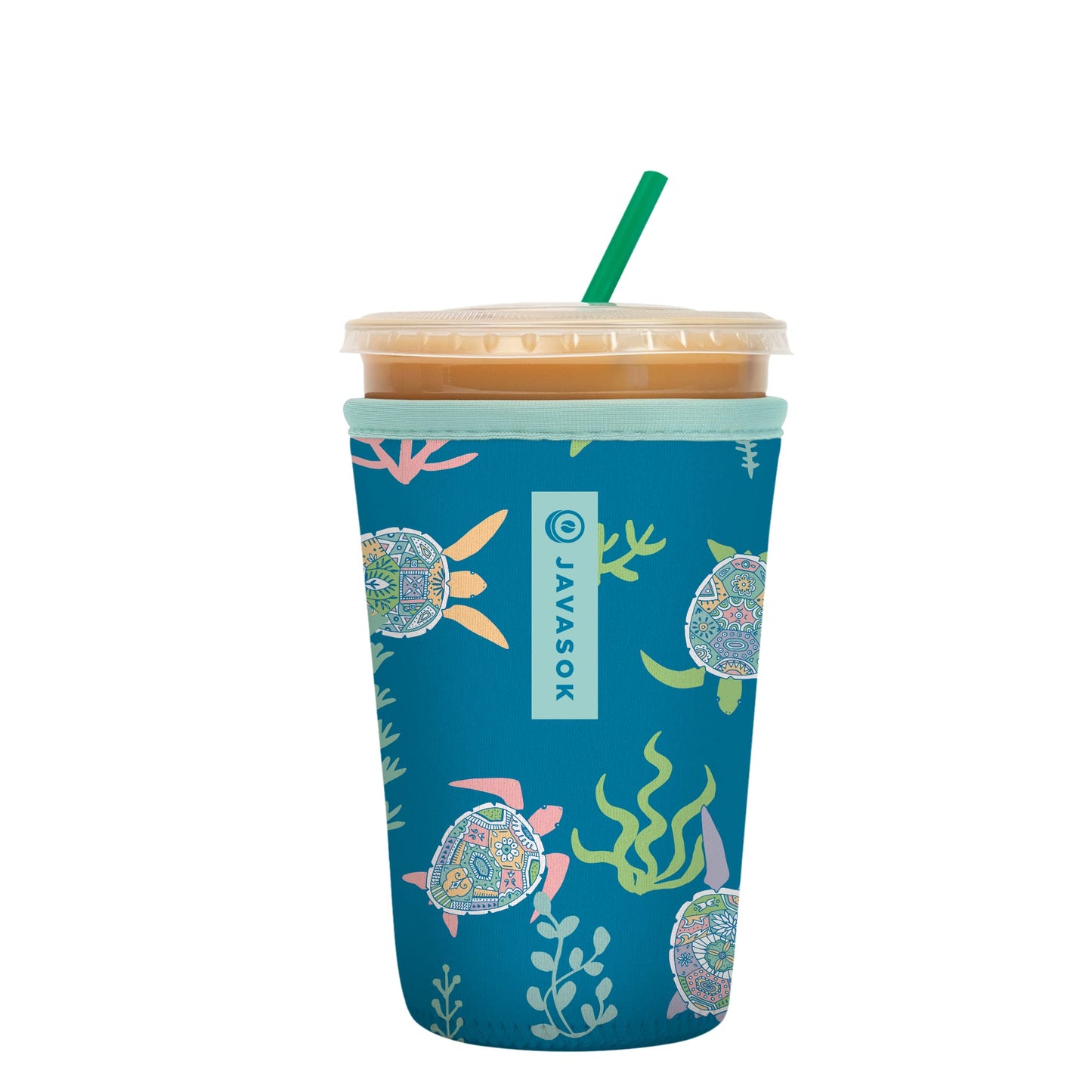 Sok It Java Sok Iced Coffee & Cold Soda Insulated Neoprene Cup Sleeve (English Garden Picnic, Medium: 22-28oz)