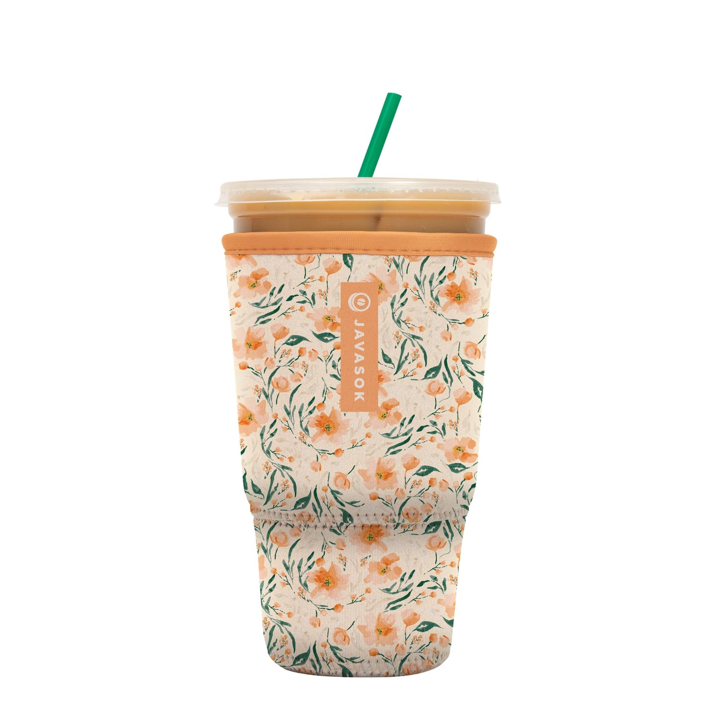 Sok It Java Sok Iced Coffee & Cold Soda Insulated Neoprene Cup Sleeve (English Garden Picnic, Medium: 22-28oz)