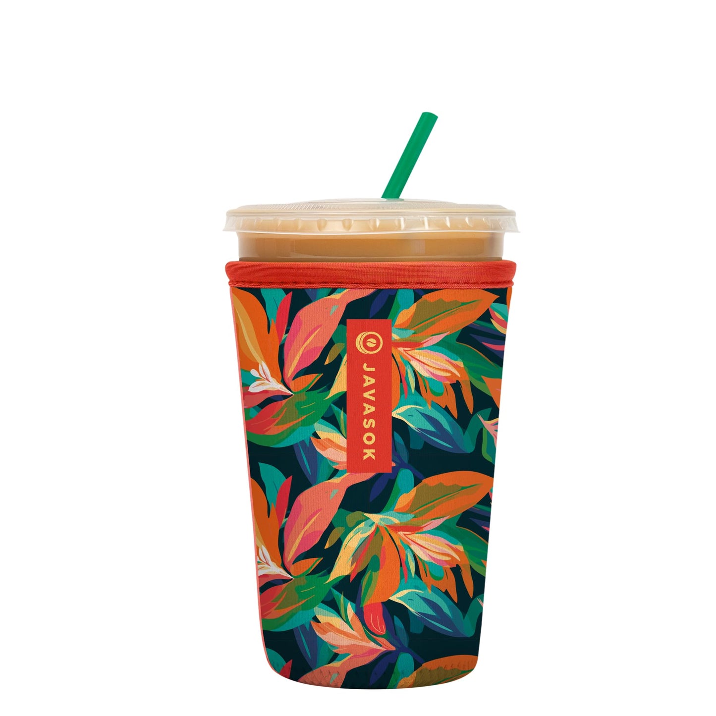 Sok It Java Sok Iced Coffee & Cold Soda Insulated Neoprene Cup Sleeve (English Garden Picnic, Medium: 22-28oz)