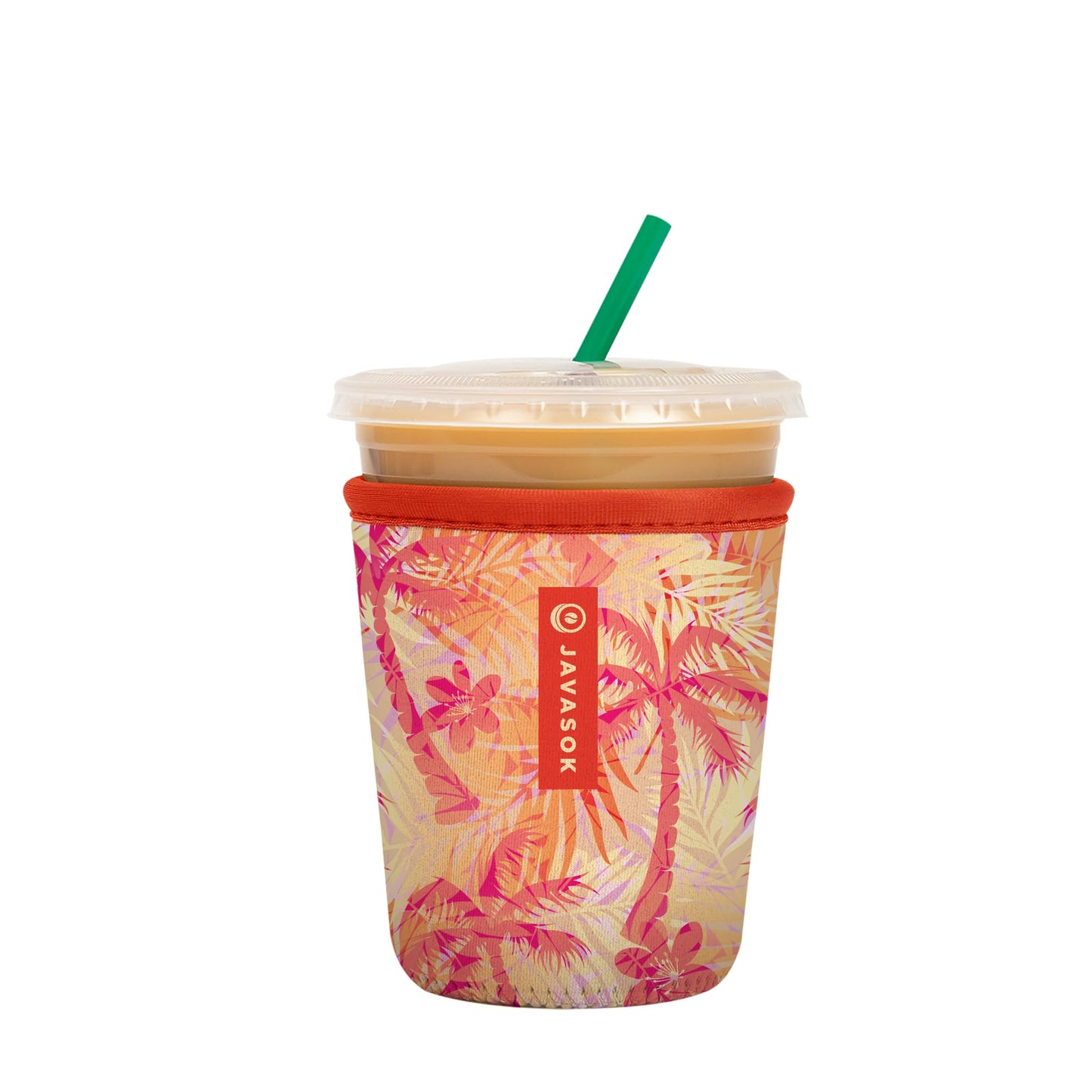 Sok It Java Sok Iced Coffee & Cold Soda Insulated Neoprene Cup Sleeve (English Garden Picnic, Medium: 22-28oz)