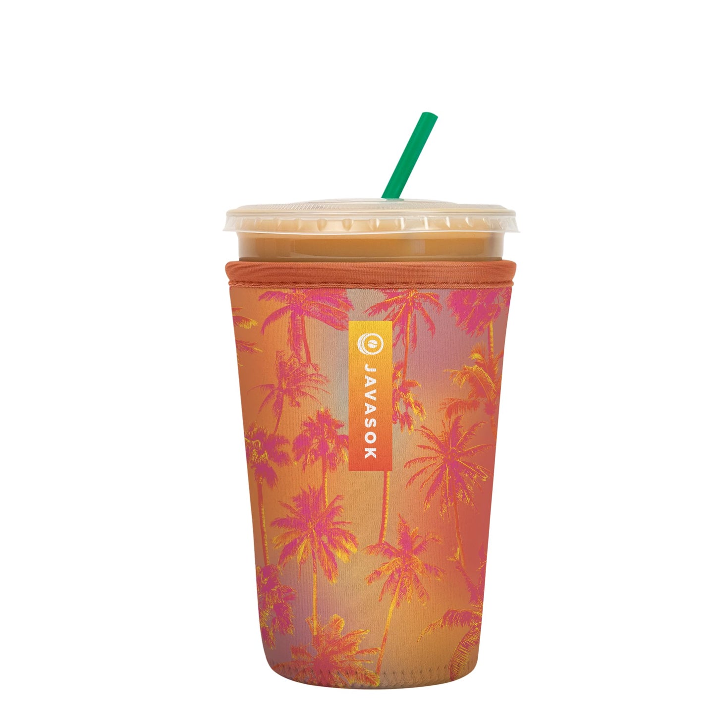 Sok It Java Sok Iced Coffee & Cold Soda Insulated Neoprene Cup Sleeve (English Garden Picnic, Medium: 22-28oz)