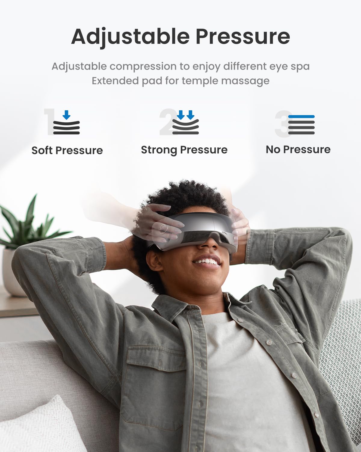 RENPHO Eye Massager, Birthday Valentine's Day Gifts, Eyeris1 Eye Massager FSA HSA with Heat & Remote, Compression, Sleep Eye Mask for Eye Relax, Migraine Relief, Reduce Eye Strain, Improve Sleep