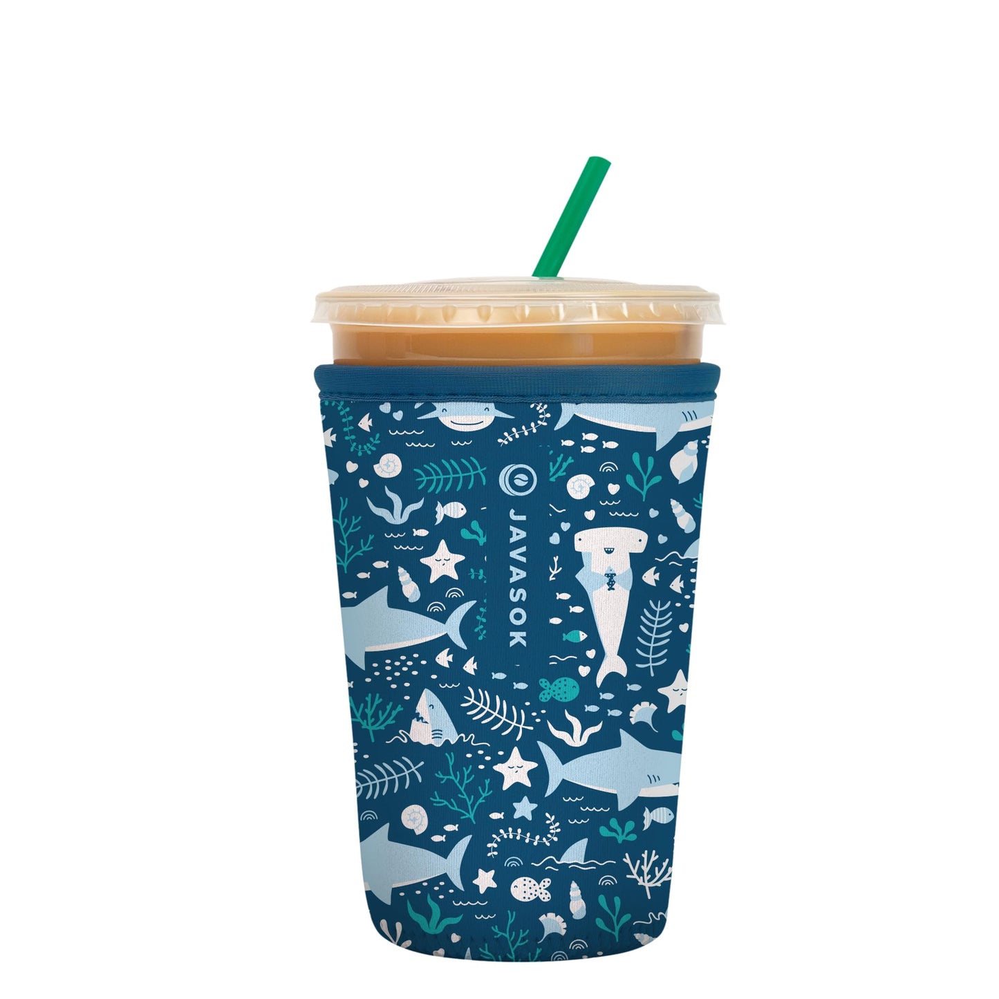 Sok It Java Sok Iced Coffee & Cold Soda Insulated Neoprene Cup Sleeve (English Garden Picnic, Medium: 22-28oz)