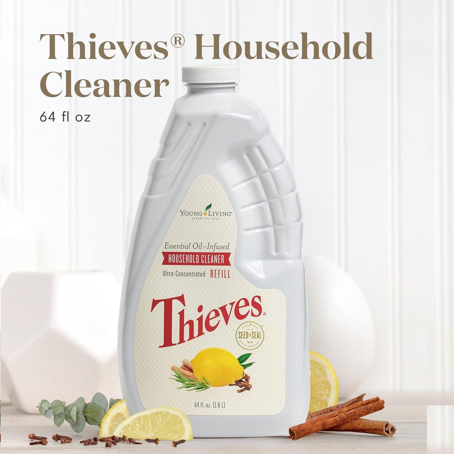 Thieves Household Cleaner 14.4 oz | Plant-Based All-Purpose Cleaner with Essential Oils | Safe for Floors, Mirrors, Carpets & Pet Areas