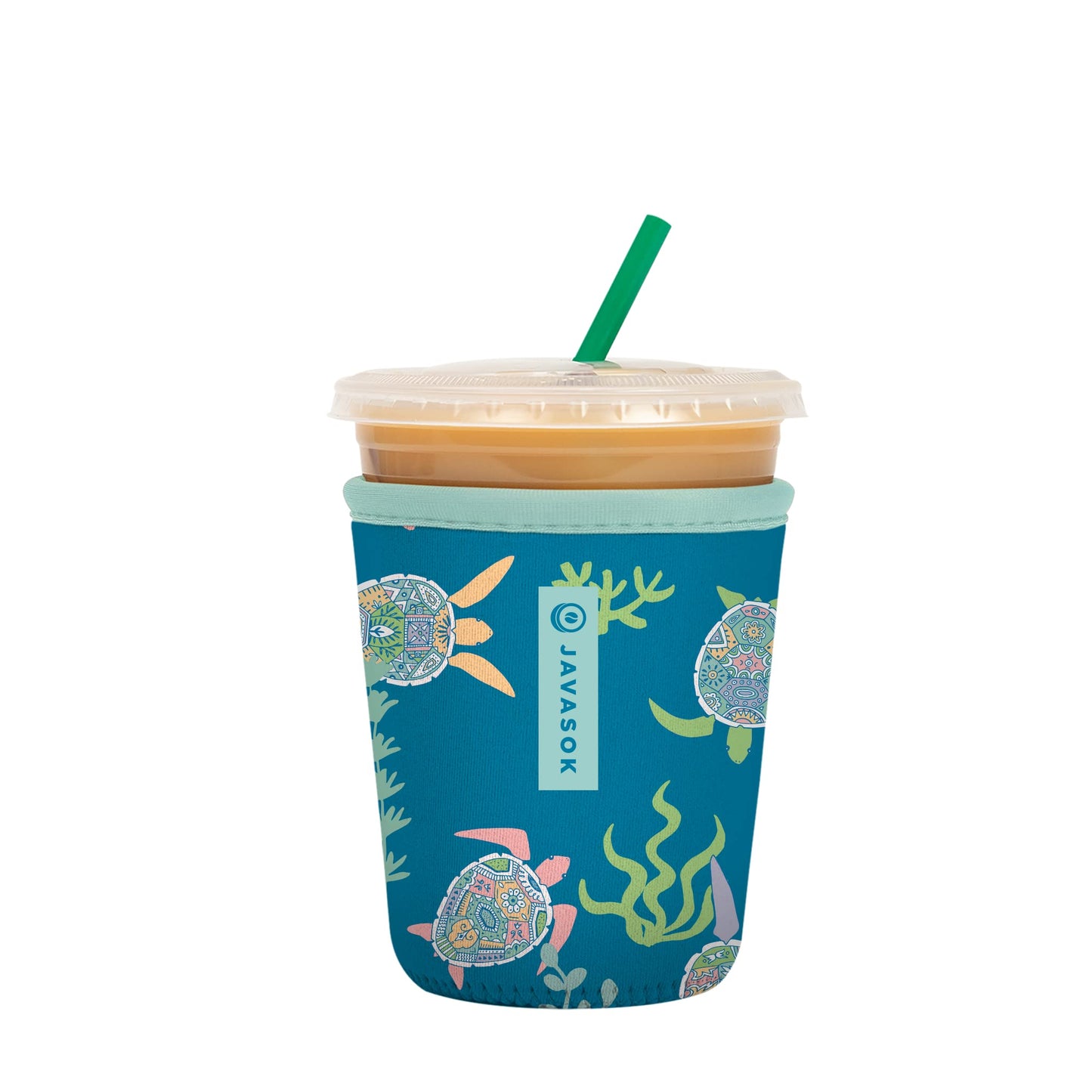 Sok It Java Sok Iced Coffee & Cold Soda Insulated Neoprene Cup Sleeve (English Garden Picnic, Medium: 22-28oz)