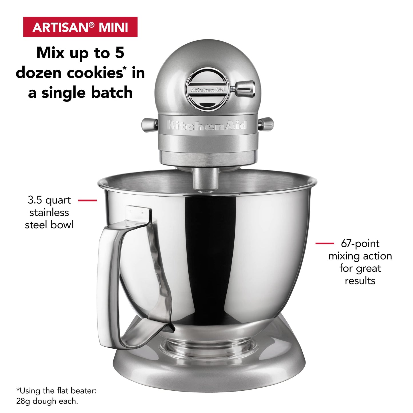 KitchenAid Artisan Mini 3.5 Quart Tilt-Head Stand Mixer - KSM3316X - Ice