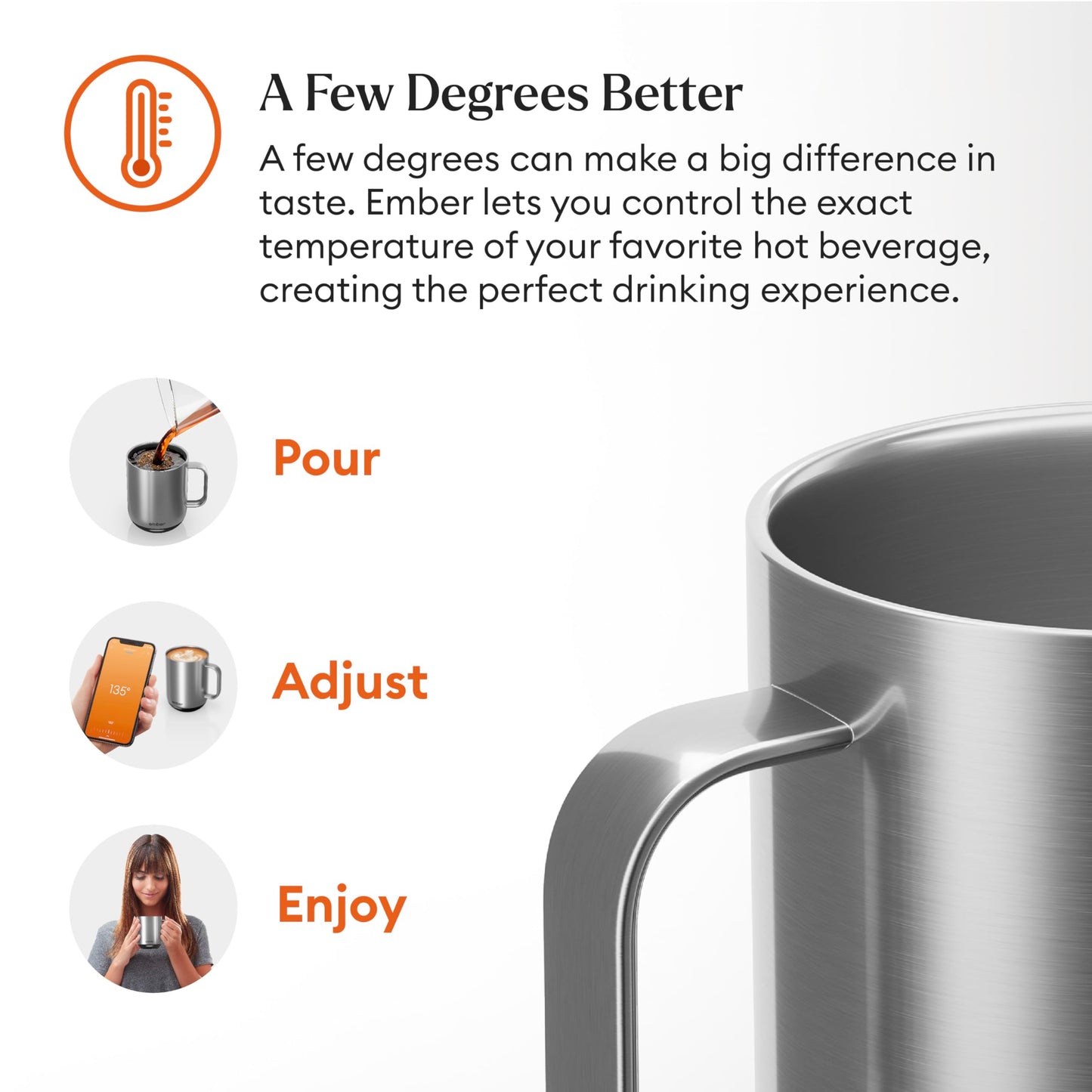 Ember Temperature Control Smart Mug 2, 10 Oz, App-Controlled Heated Coffee Mug with 80 Min Battery Life and Improved Design, Copper