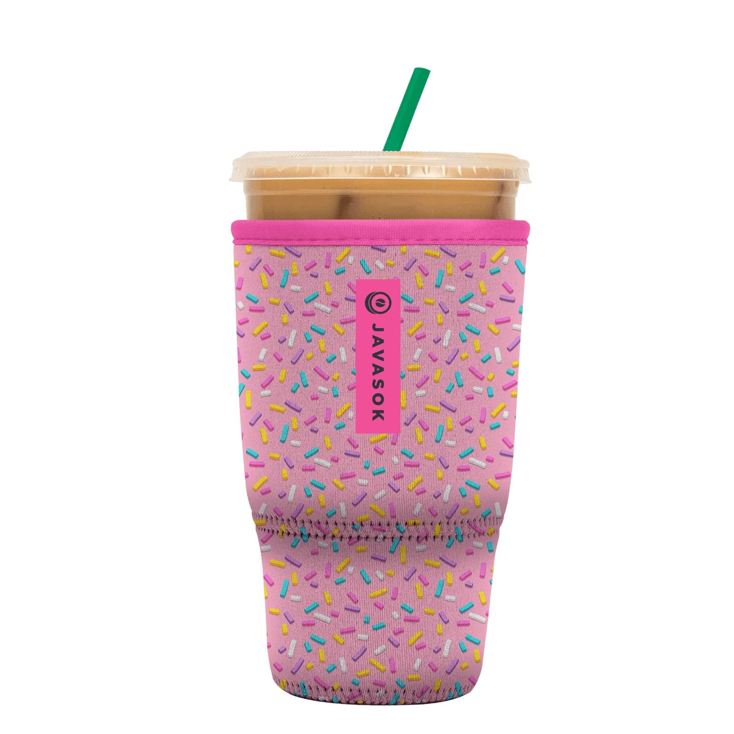 Sok It Java Sok Iced Coffee & Cold Soda Insulated Neoprene Cup Sleeve (English Garden Picnic, Medium: 22-28oz)