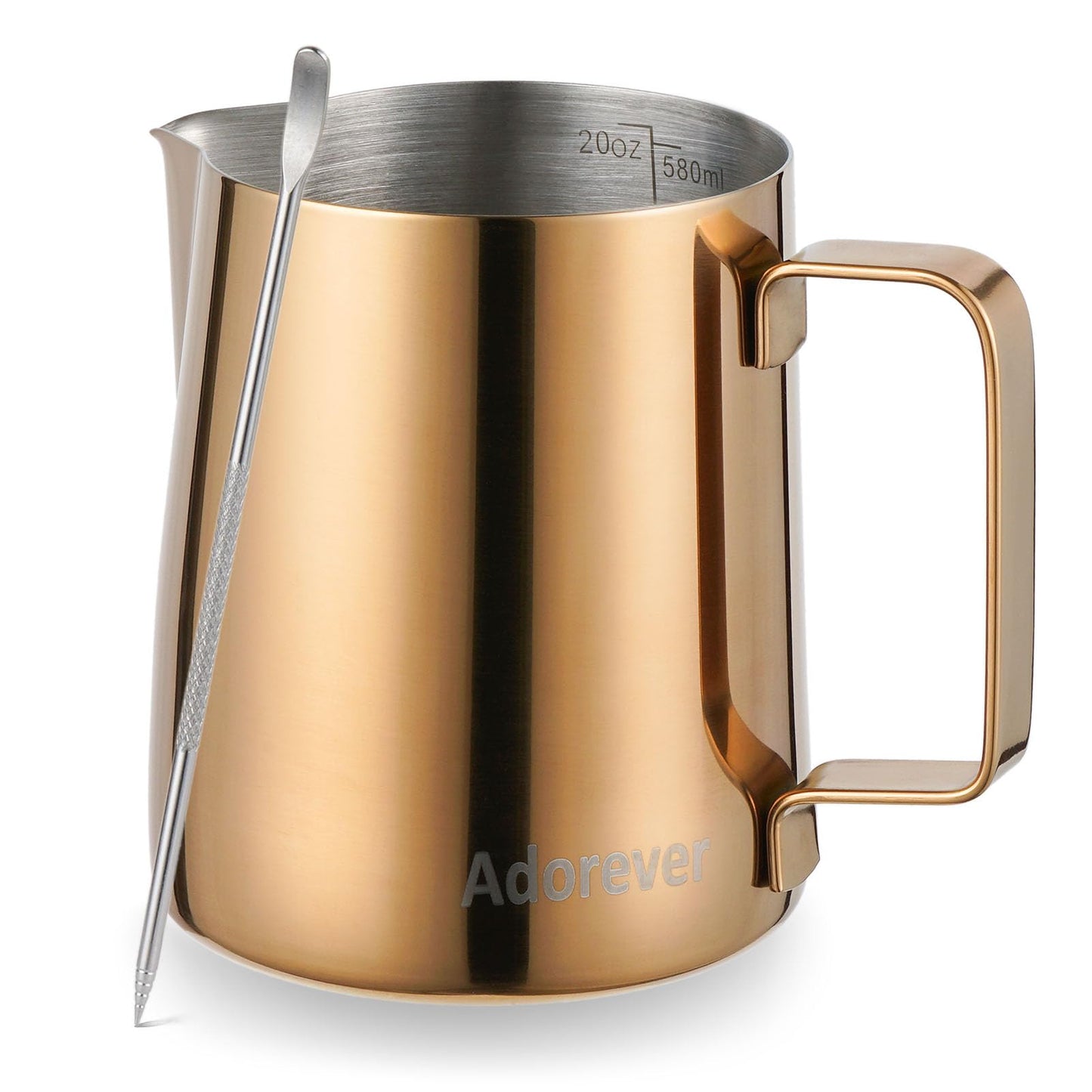 Milk Frothing Pitcher 350ml/600ml/900ml/1500ml (12oz/20oz/32oz/50oz) Steaming Pitchers Stainless Steel Milk/Coffee/Cappuccino/Latte Art Barista Steam Pitchers Milk Jug Cup with Art Pen,12oz