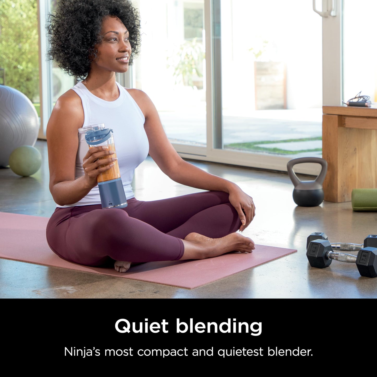 Ninja Blast Portable Blender, Cordless, 18oz. Vessel, Personal Blender For-Shakes and Smoothies, BPA Free, Leakproof-Lid and Sip Spout, USB-C Rechargeable, Dishwasher Safe Parts, Denim Blue, BC151ND