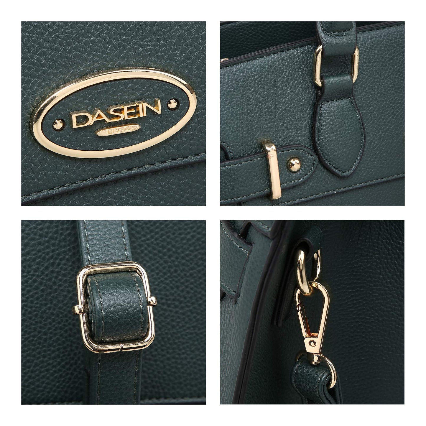 Dasein Women Handbags and Purses Ladies Shoulder Bag Top Handle Satchel Tote Work Bag with Matching Clutch