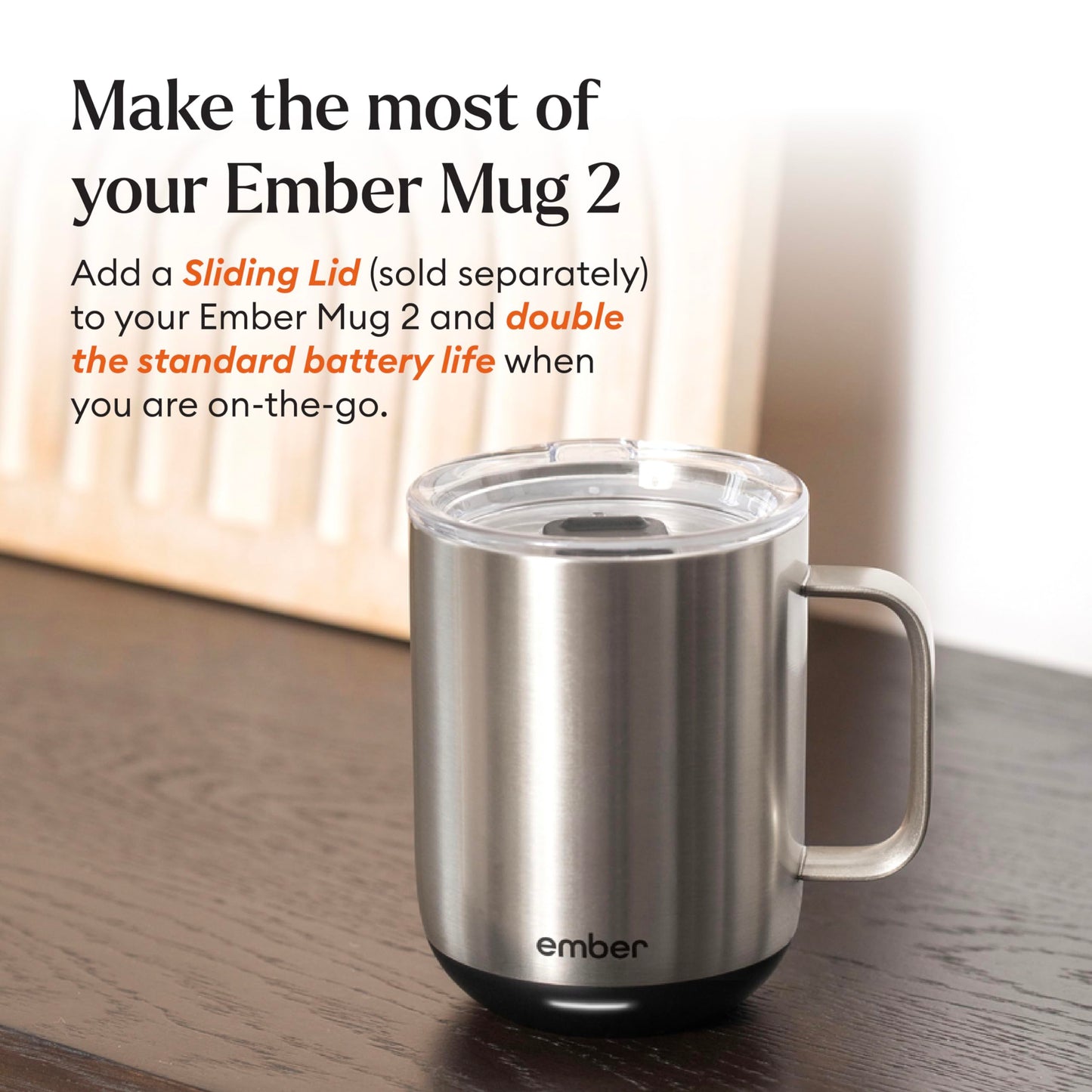 Ember Temperature Control Smart Mug 2, 10 Oz, App-Controlled Heated Coffee Mug with 80 Min Battery Life and Improved Design, Copper