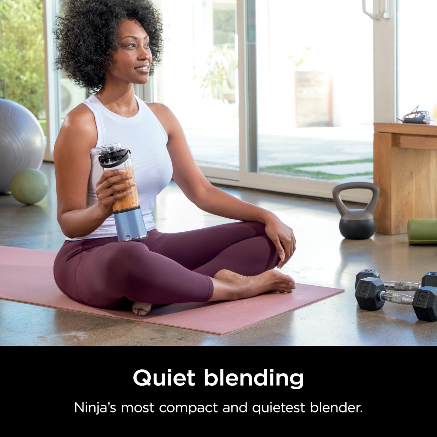 Ninja Blast Portable Blender, Cordless, 18oz. Vessel, Personal Blender For-Shakes and Smoothies, BPA Free, Leakproof-Lid and Sip Spout, USB-C Rechargeable, Dishwasher Safe Parts, Denim Blue, BC151ND