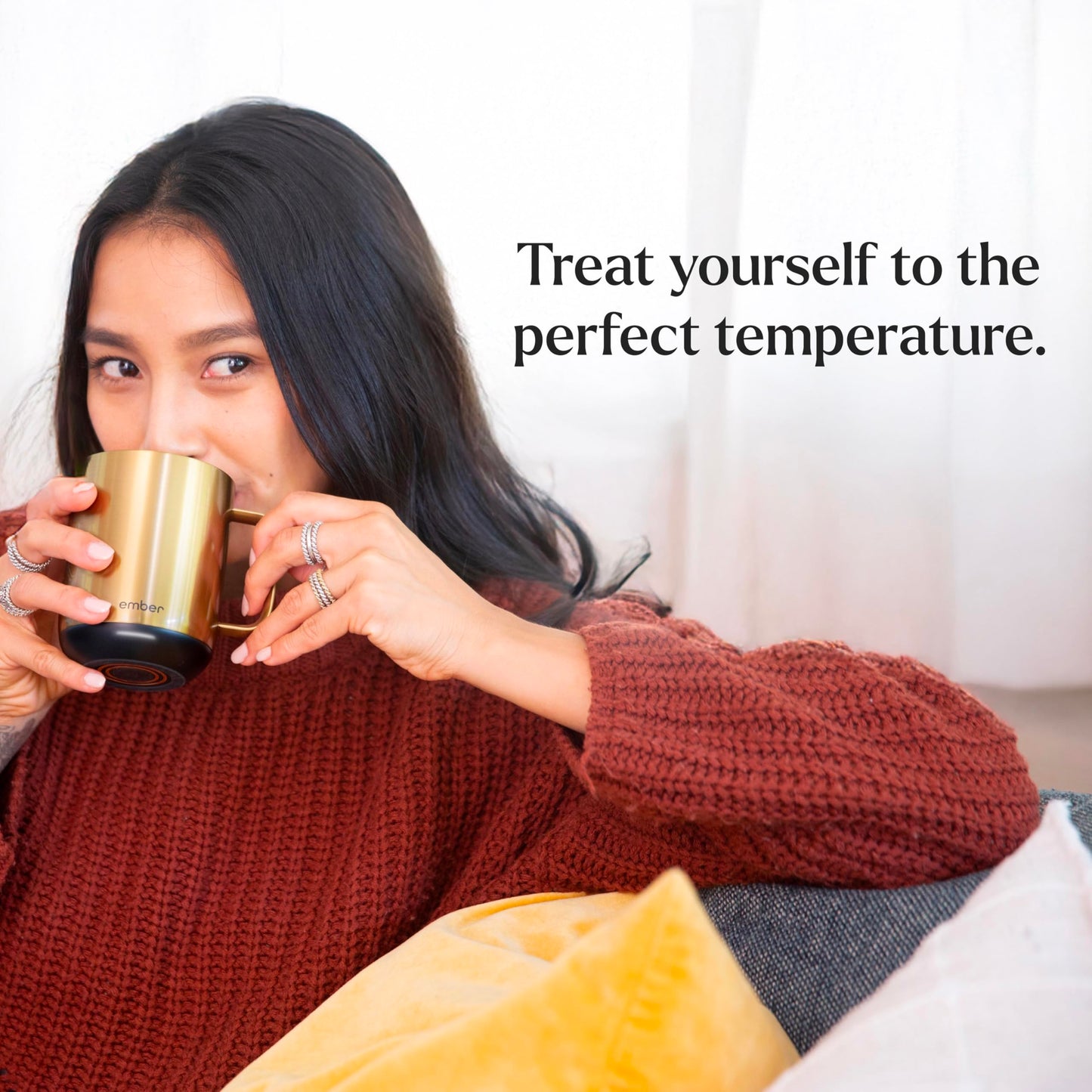 Ember Temperature Control Smart Mug 2, 10 Oz, App-Controlled Heated Coffee Mug with 80 Min Battery Life and Improved Design, Copper