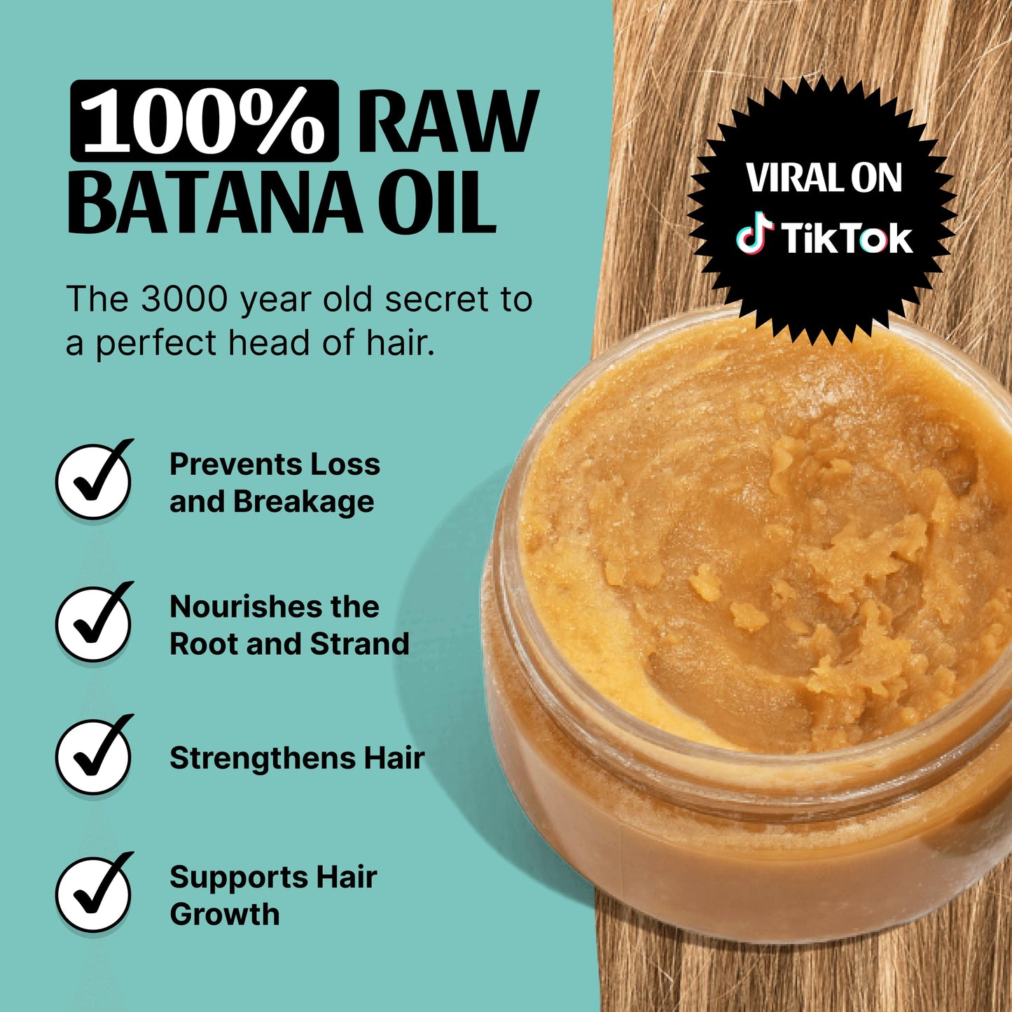 SPOILD Raw Batana Oil for Hair Growth - Sourced from Honduras, Dr. Sebi Approved, Unrefined & 100% Organic - Prevents Hair Loss, Strengthens Hair 2oz