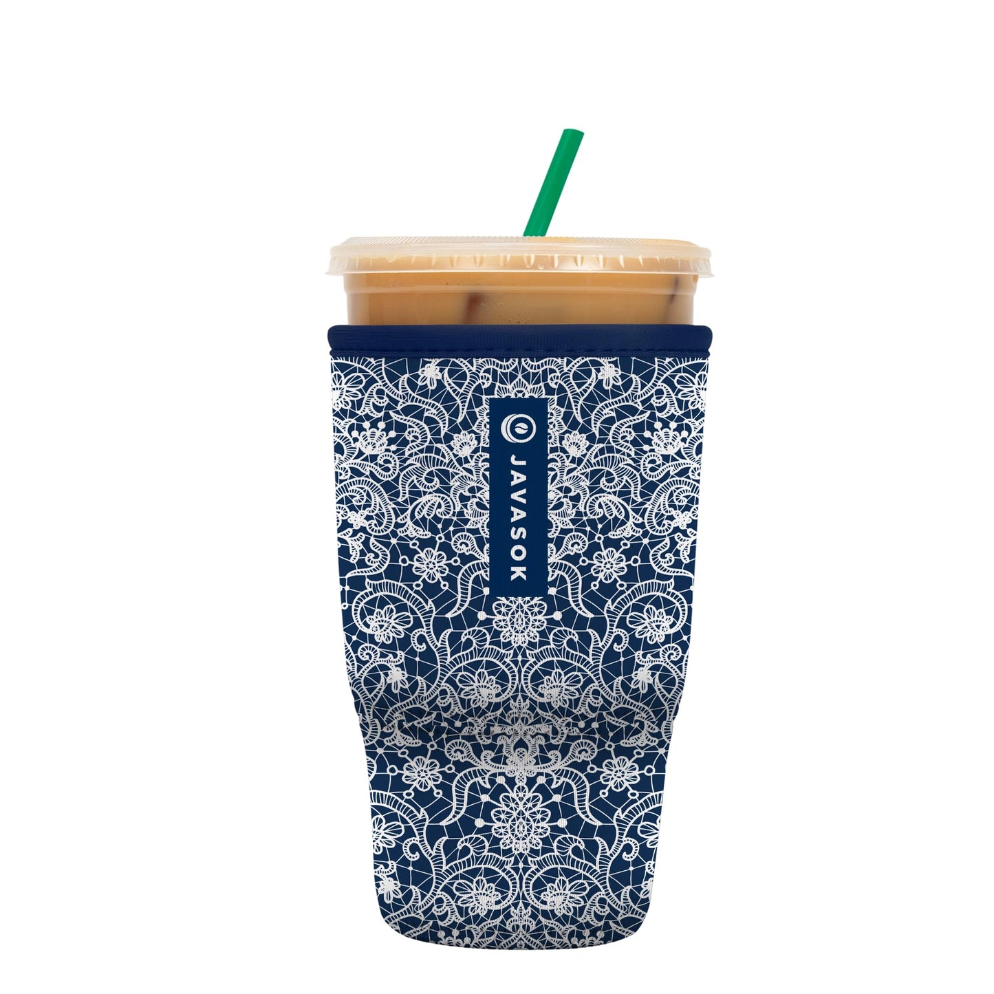 Sok It Java Sok Iced Coffee & Cold Soda Insulated Neoprene Cup Sleeve (English Garden Picnic, Medium: 22-28oz)