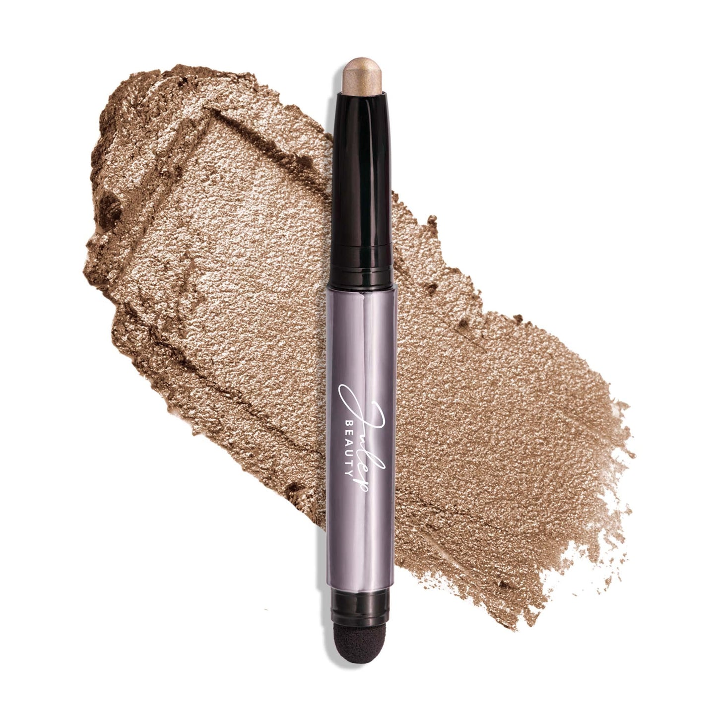 Julep Eyeshadow 101 Crème-to-Powder Waterproof Eyeshadow Stick – Sand Shimmer – Long-Lasting, Crease-Proof, Medium Golden-Beige Shimmer Eyeshadow with Built-in Smudger