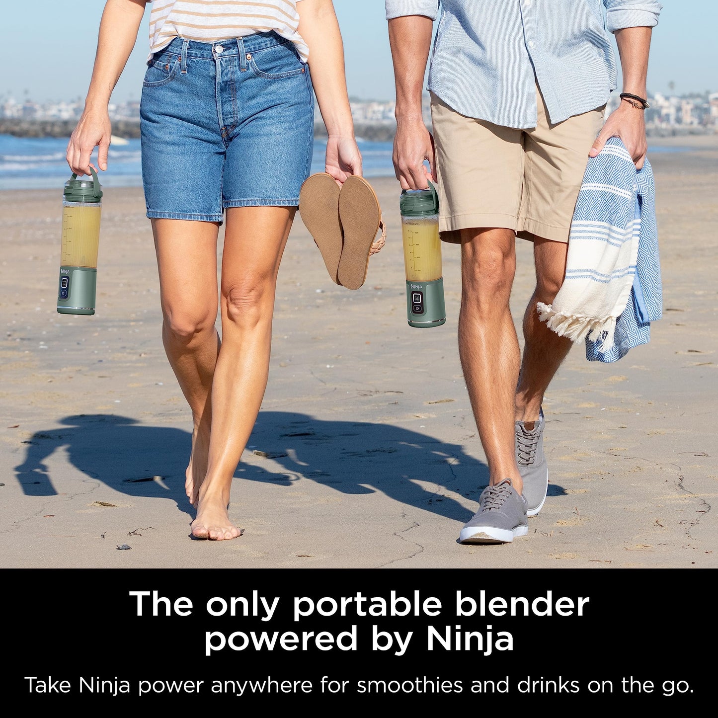 Ninja Blast Portable Blender, Cordless, 18oz. Vessel, Personal Blender For-Shakes and Smoothies, BPA Free, Leakproof-Lid and Sip Spout, USB-C Rechargeable, Dishwasher Safe Parts, Denim Blue, BC151ND