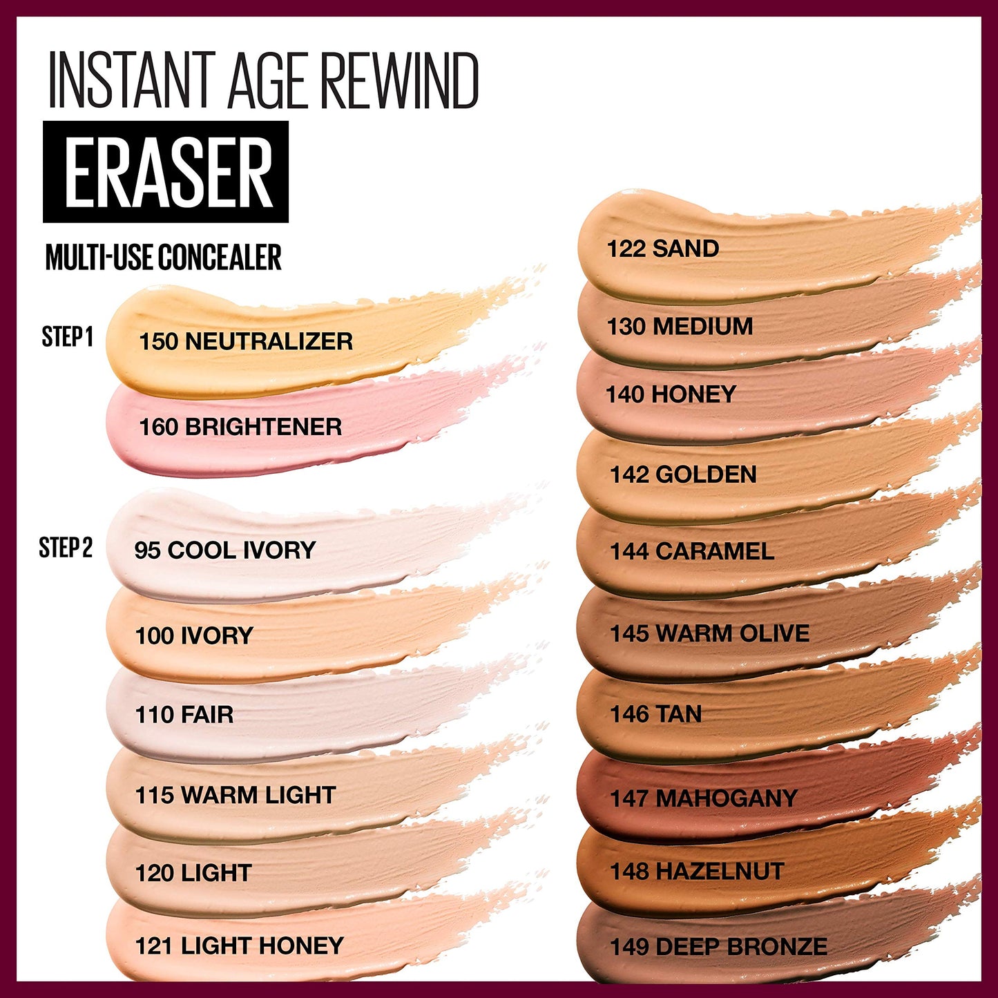 Maybelline Instant Age Rewind Eraser Dark Circles Treatment Multi-Use Concealer, 110, 1 Count (Packaging May Vary)