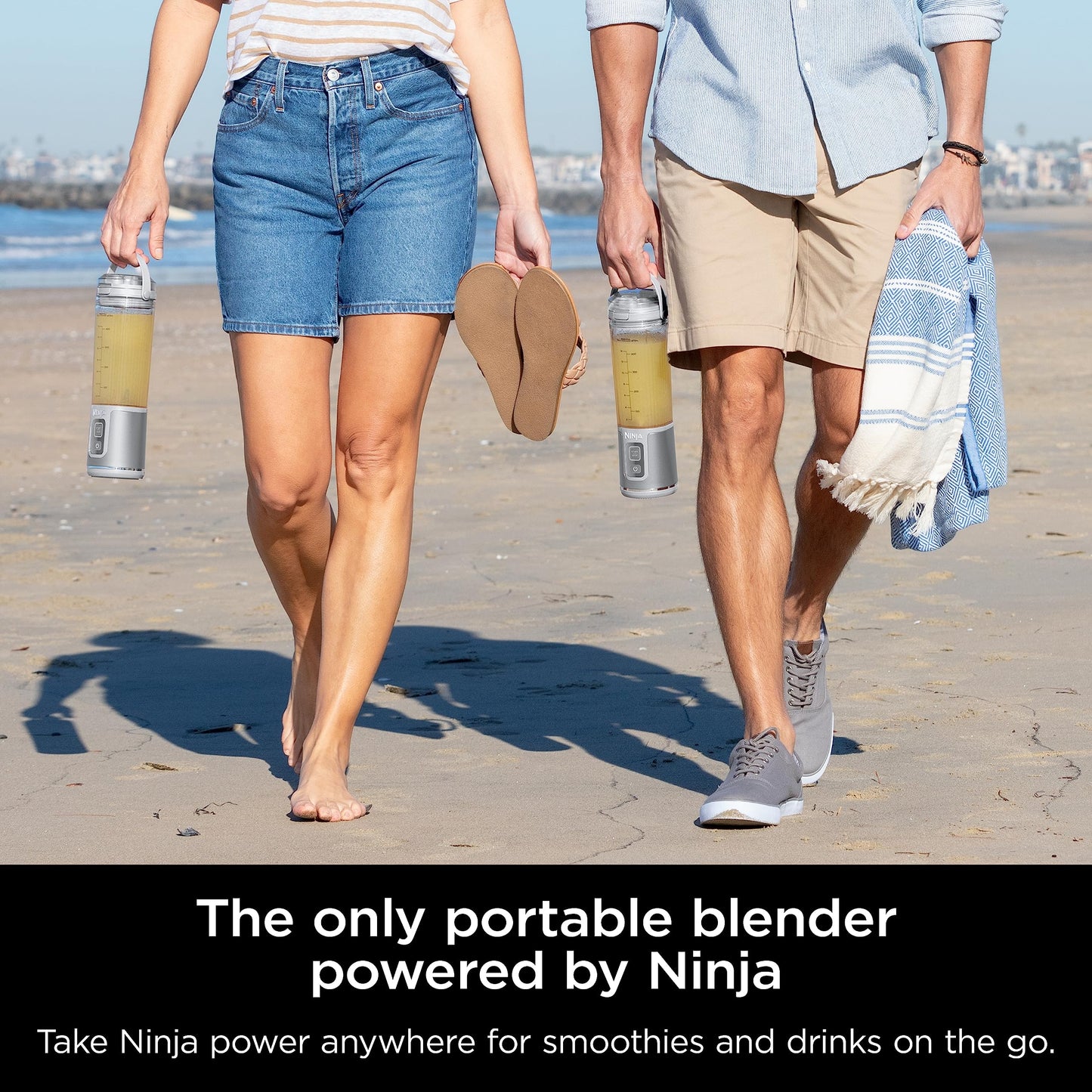 Ninja Blast Portable Blender, Cordless, 18oz. Vessel, Personal Blender For-Shakes and Smoothies, BPA Free, Leakproof-Lid and Sip Spout, USB-C Rechargeable, Dishwasher Safe Parts, Denim Blue, BC151ND